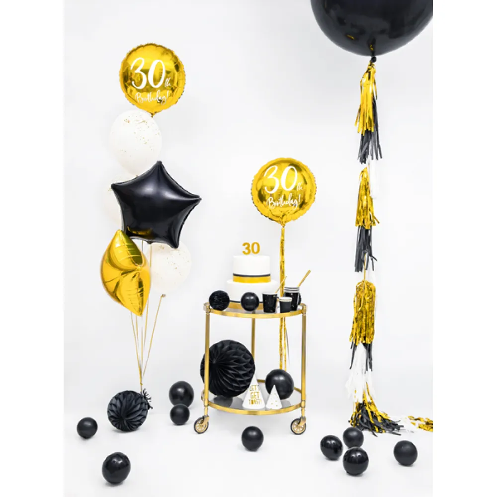 Ghirlanda Decorativa Negru/Auriu 12 tassels/2m