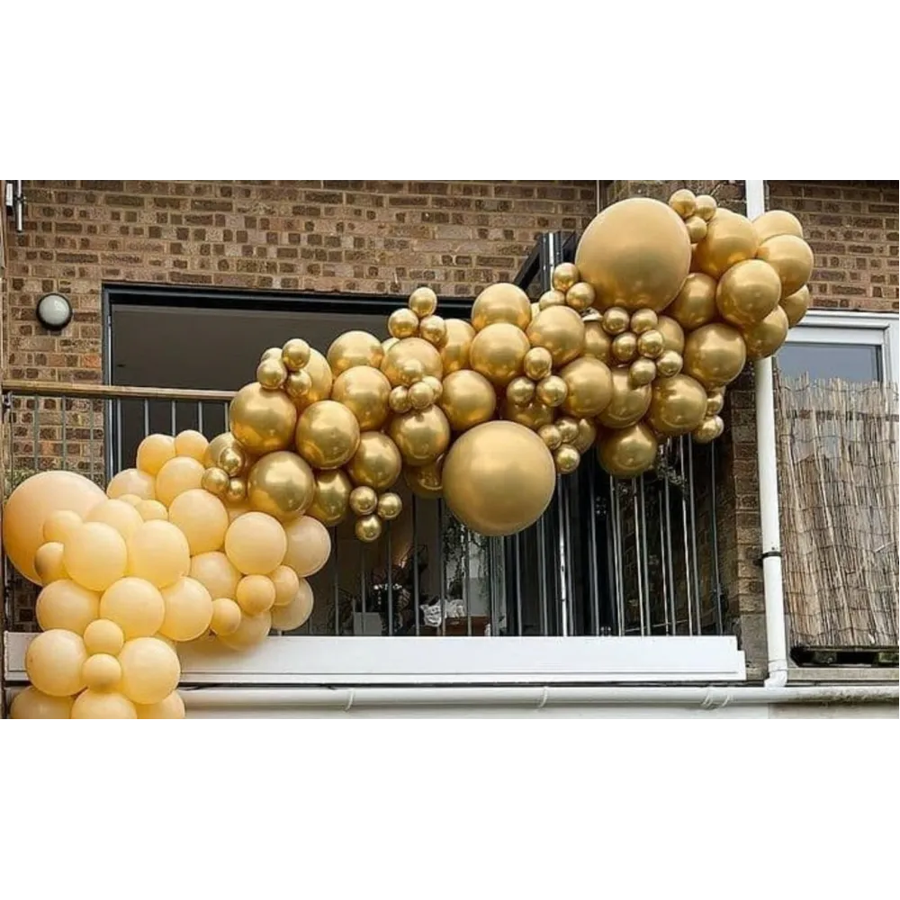 Baloane latex 30cm Mirror Gold Kalisan 5001