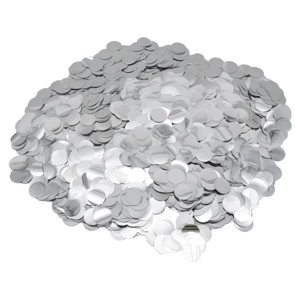 Confetti Metalic Argintiu 1cm Rotund 100g
