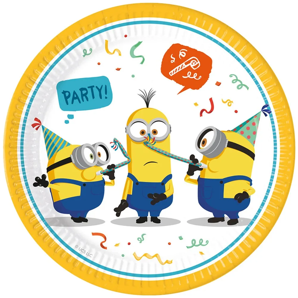 Set 8 Farfurii Petrecere 23cm Minions Rise of Gru
