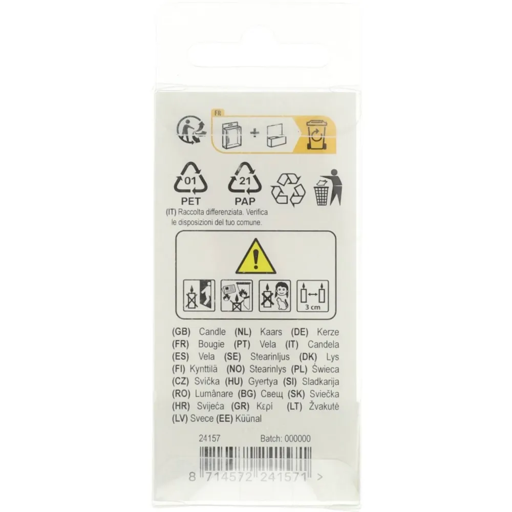 Lumanare Tort Cifra 7 Contur Auriu 9cm