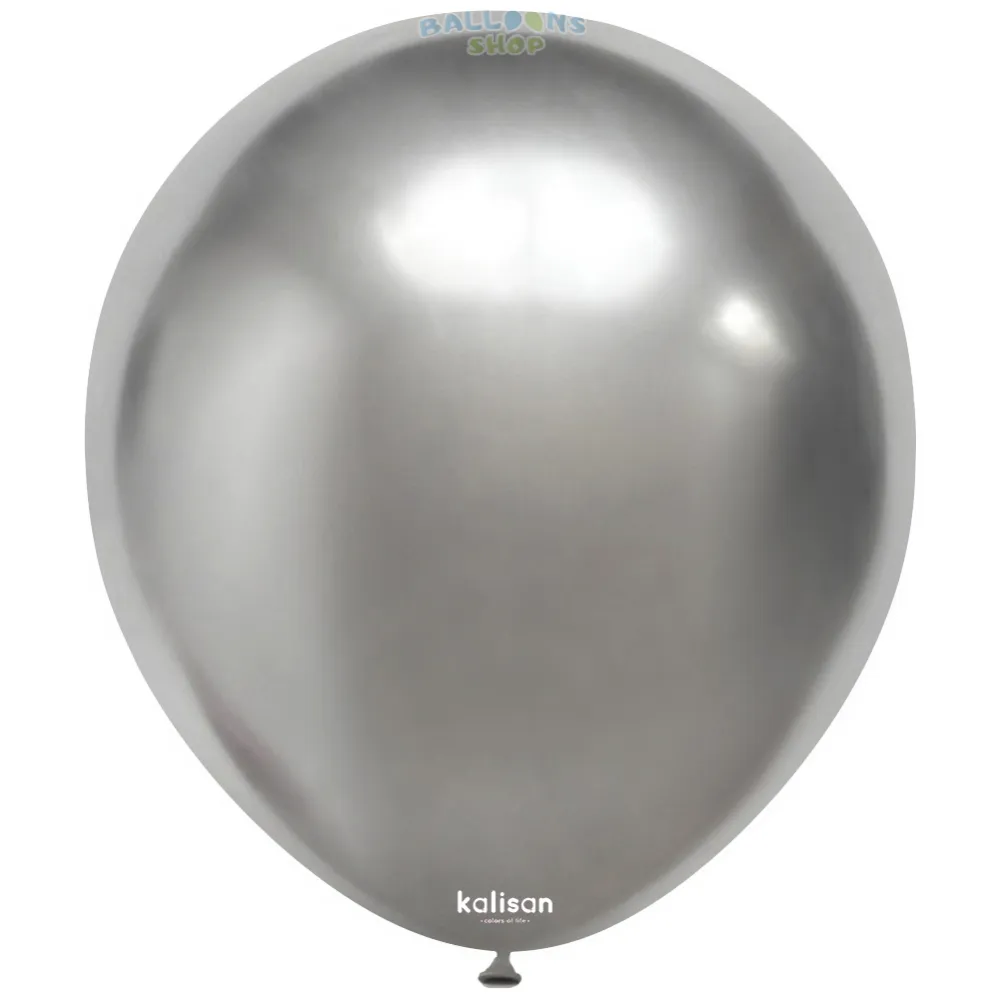 Baloane latex 30cm Silver Mirror Kalisan 5002