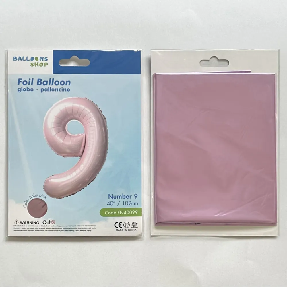 Balon Folie Cifra 9 Baby Pink 87cm
