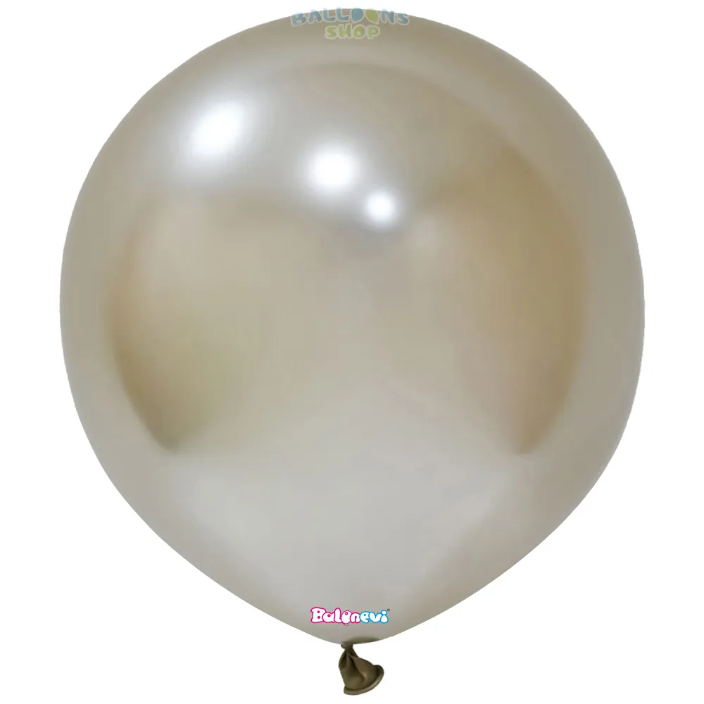 Balon Latex Jumbo 60cm Chrome White Gold -41K