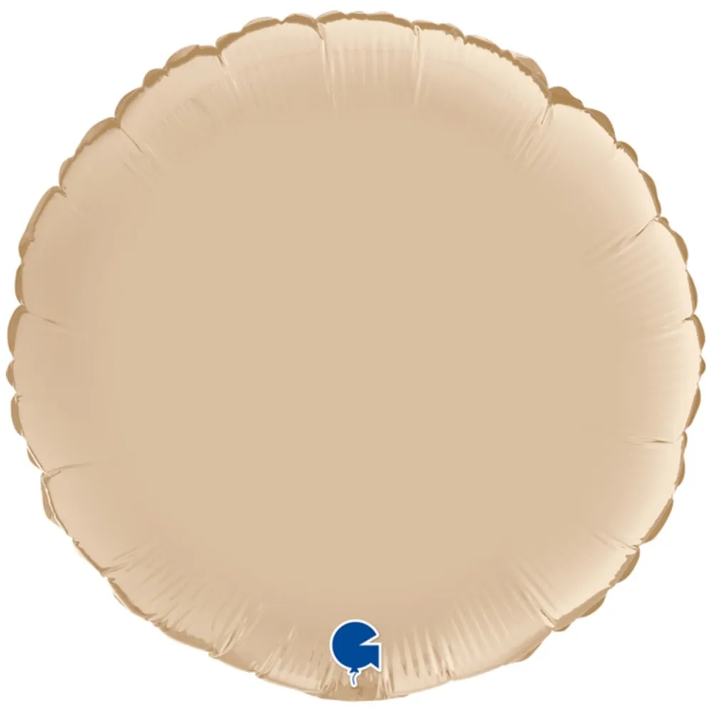 Balon Folie Rotund Cream Satin 46 cm Grabo
