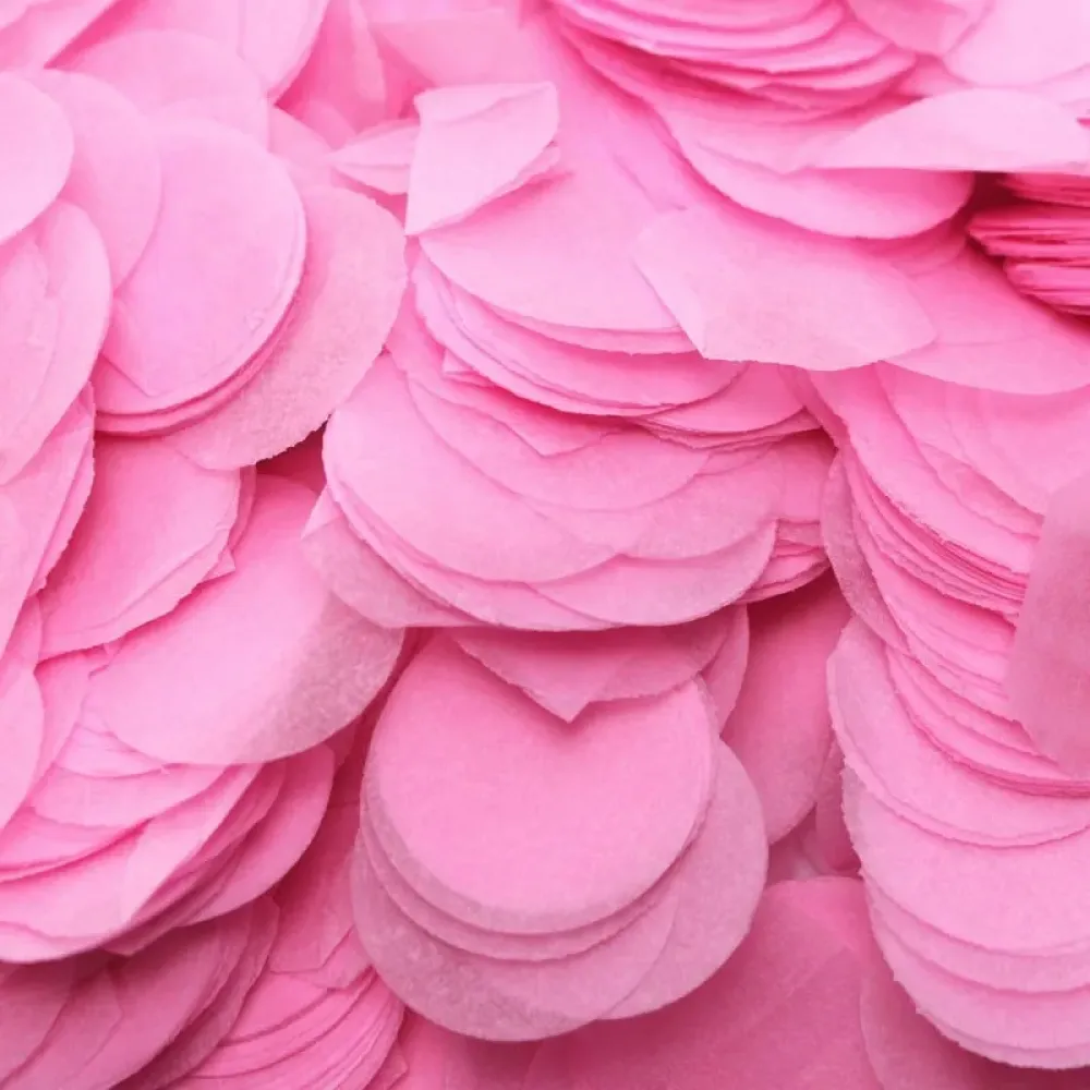 Confetti Hartie Baby Pink 2cm Rotund 100g