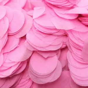 Confetti Hartie Baby Pink 2cm Rotund 100g