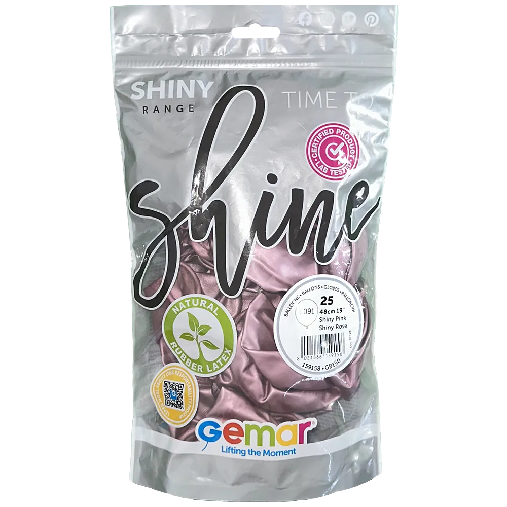 Baloane Latex 48cm Shiny Roz GB150.91