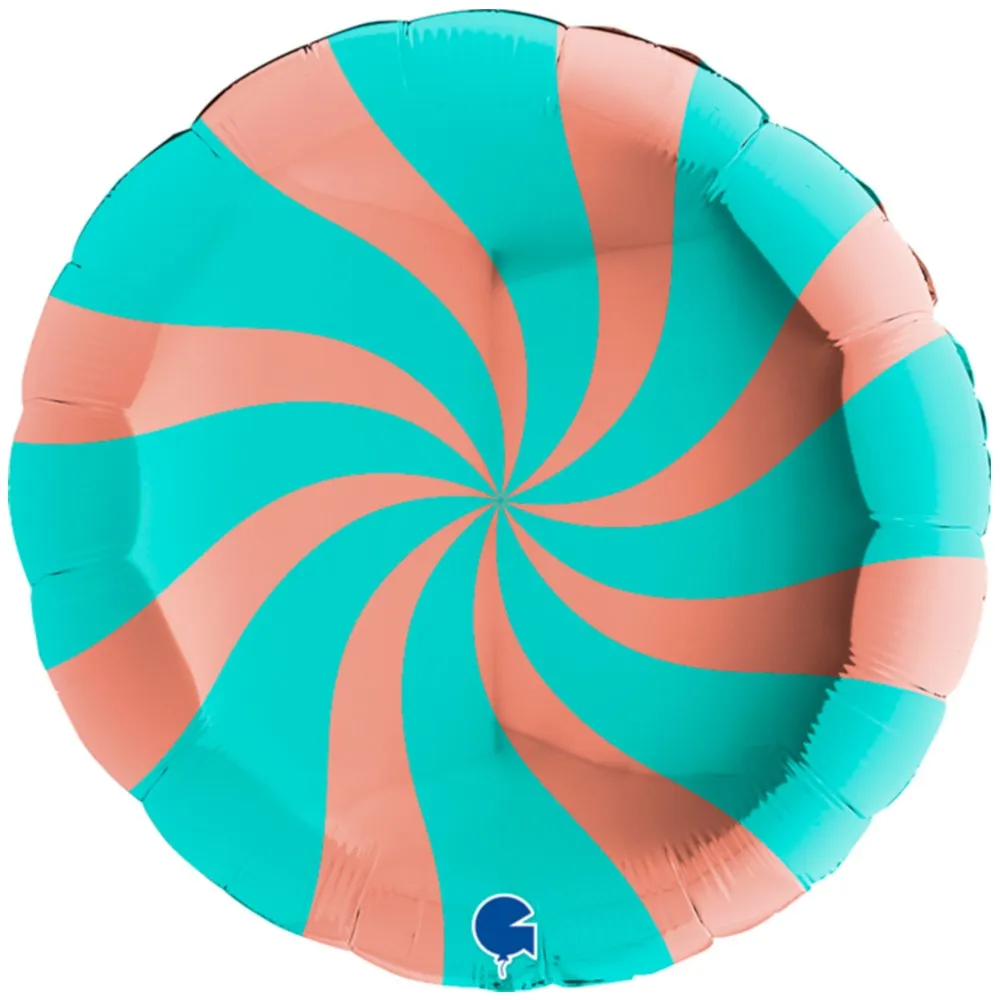 Balon Folie Rotund Acadea Rose Gold-Tiffany 91 cm Grabo