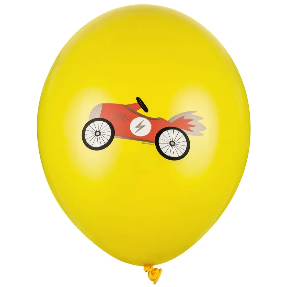 SET 10 Baloane Latex 30cm Happy Birthday Cars PDC1058