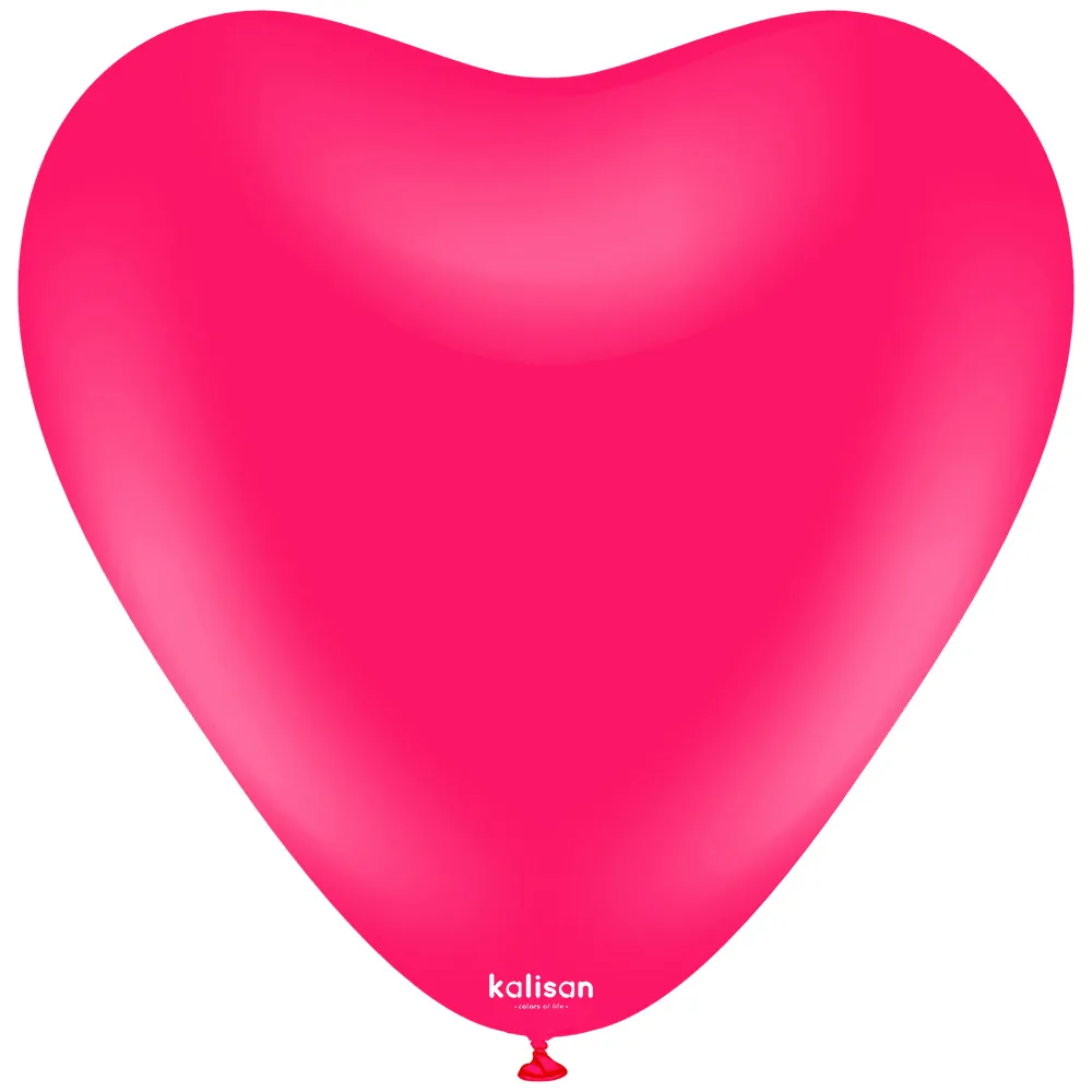 SET 25 Baloane Latex Inima 30cm Standard Fucsia 2321