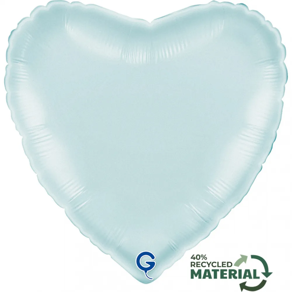 Balon Folie Inima Satin Pastel Blue 46cm