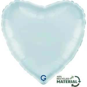 Balon Folie Inima Satin Pastel Blue 46cm