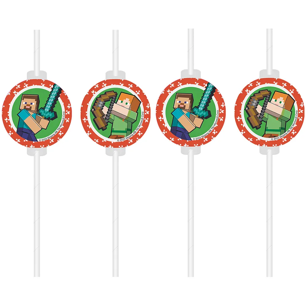 Set 4 Paie de Bautura cu Medalion Minecraft
