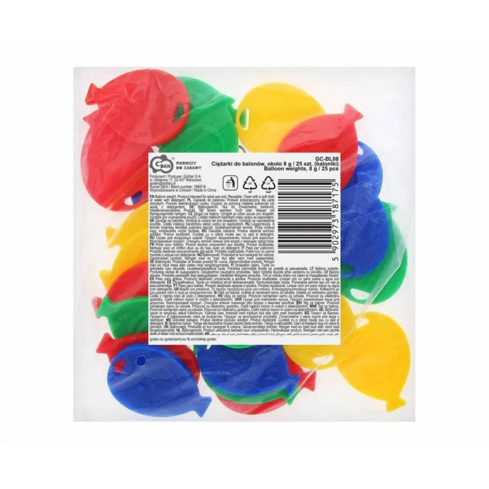 Contragreutati multicolor pentru baloane 8g