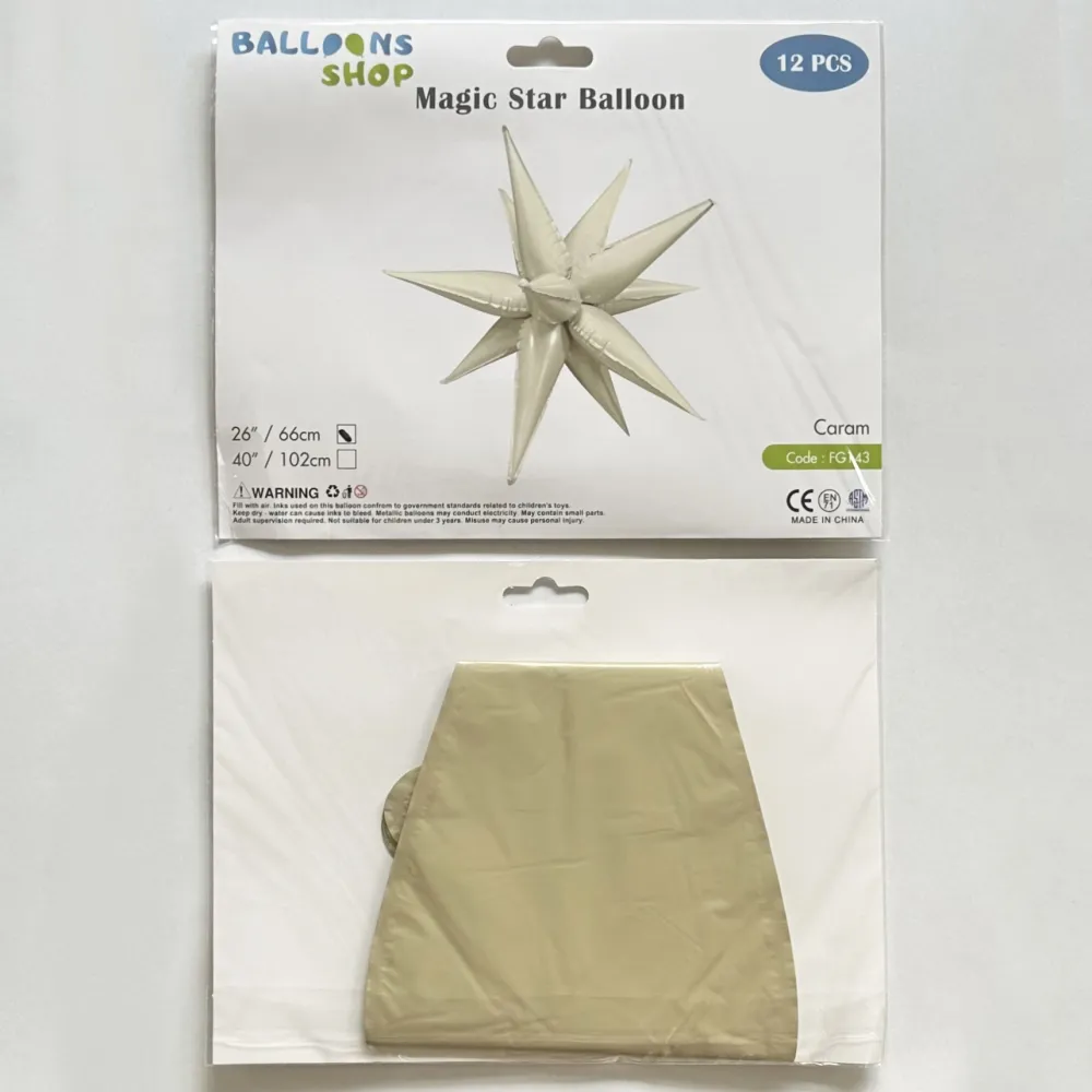Balon Folie Stea Magica Crem 66cm