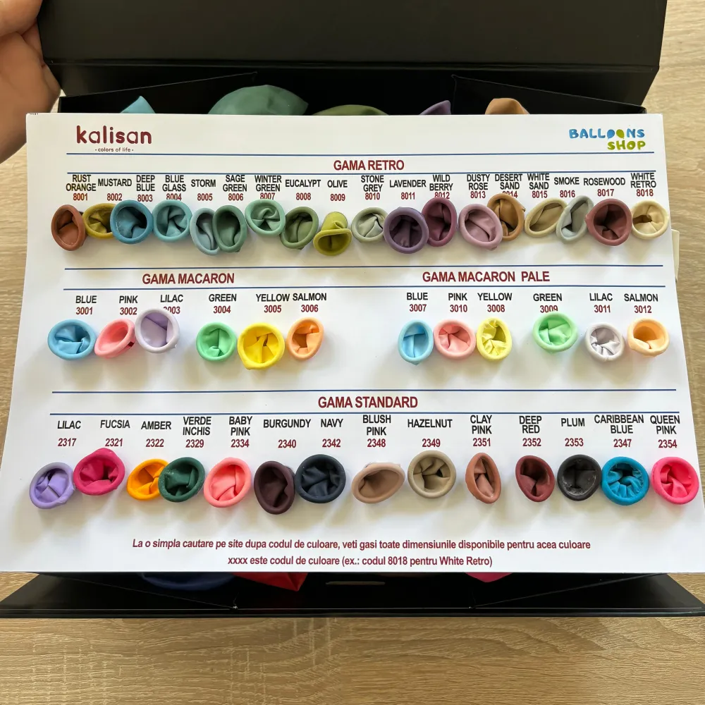 Catalog cu baloane latex din portofoliul Balloons Shop