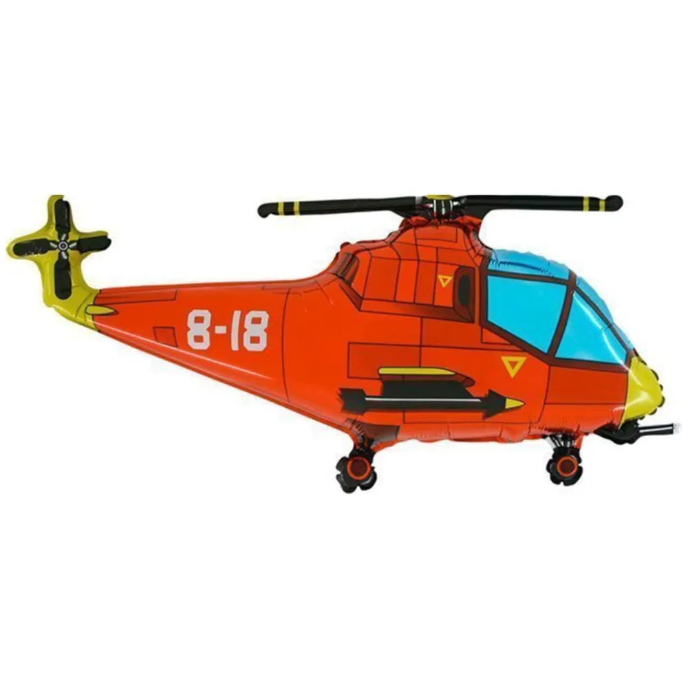 Balon Folie Figurina Elicopter Rosu 75 cm Grabo