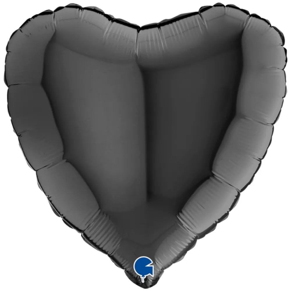 Balon Folie Inima Neagra 46 cm Grabo