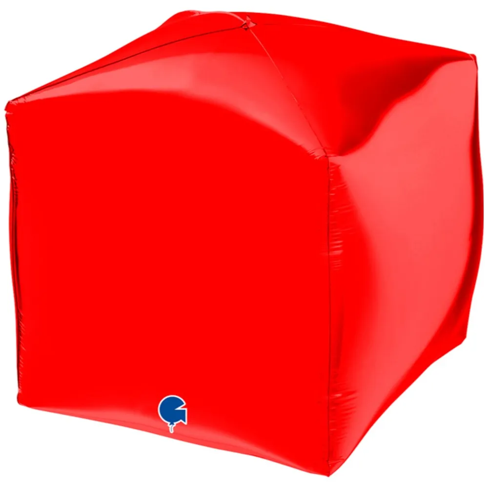 Balon Folie CUB 4D Rosu 38 cm Grabo