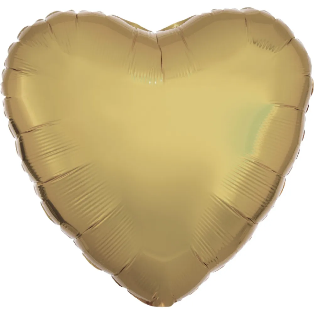 Balon Folie Inima White Gold 43cm 9915189
