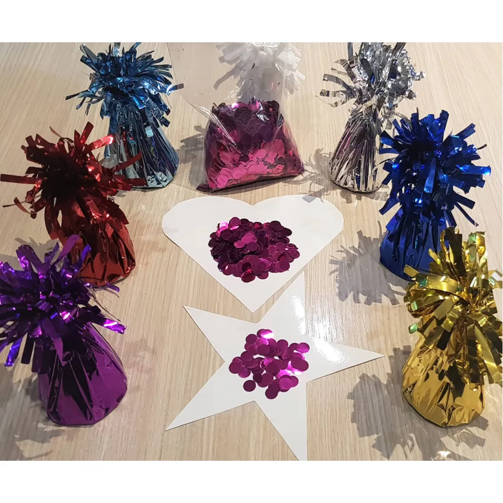 Confetti Metalic FUCSIA 1.5cm Rotund 100g