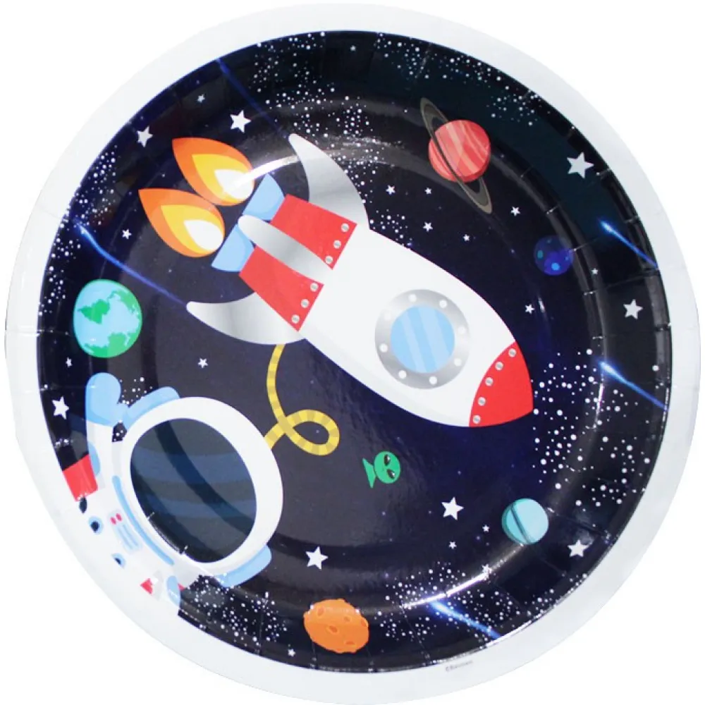 Set 8 Farfurii Petrecere cu print Galaxie KG9851