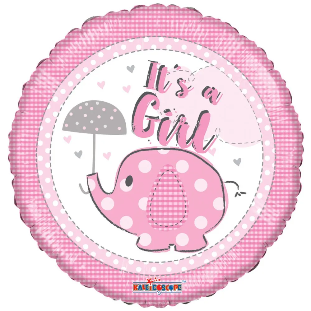 Balon Folie It's a Girl Elefantel 45cm