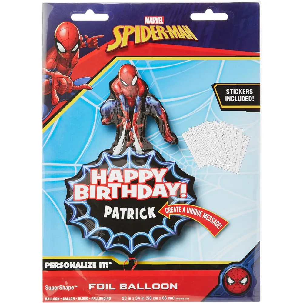 SuperShape Balon Folie Personalizabil Spiderman 58x86cm ANAGRAM 3467101