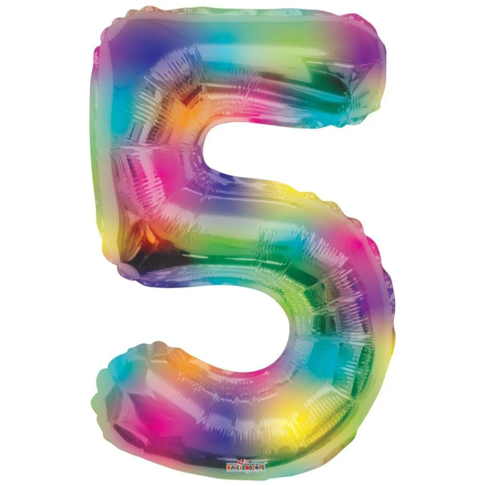 Balon folie cifra 5 Rainbow 16378-34