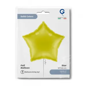 Balon Folie Stea Galbena 46cm