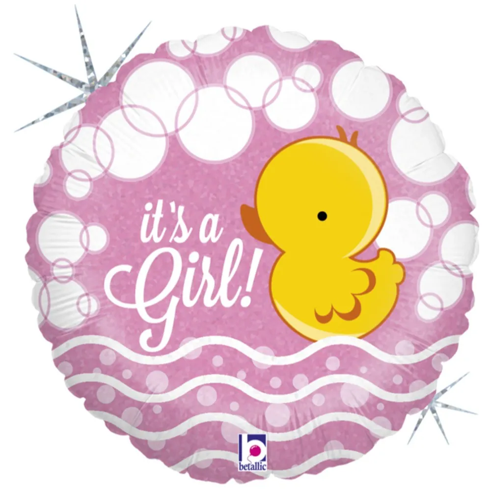 Balon Folie Rotund It's a Girl Ratusca 46 cm Grabo