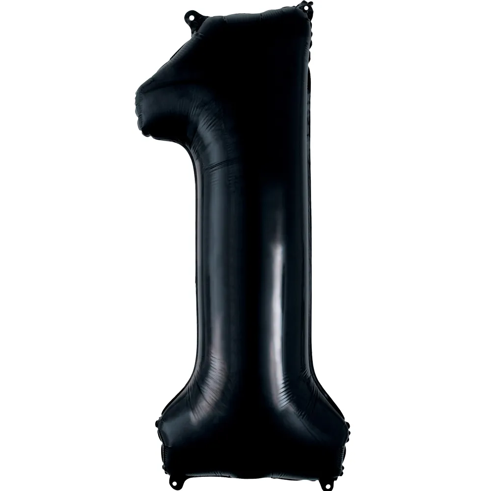 Balon Folie Cifra 1 Negru 86cm 3014011 ANAGRAM