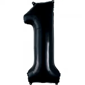 Balon Folie Cifra 1 Negru 86cm 3014011 ANAGRAM