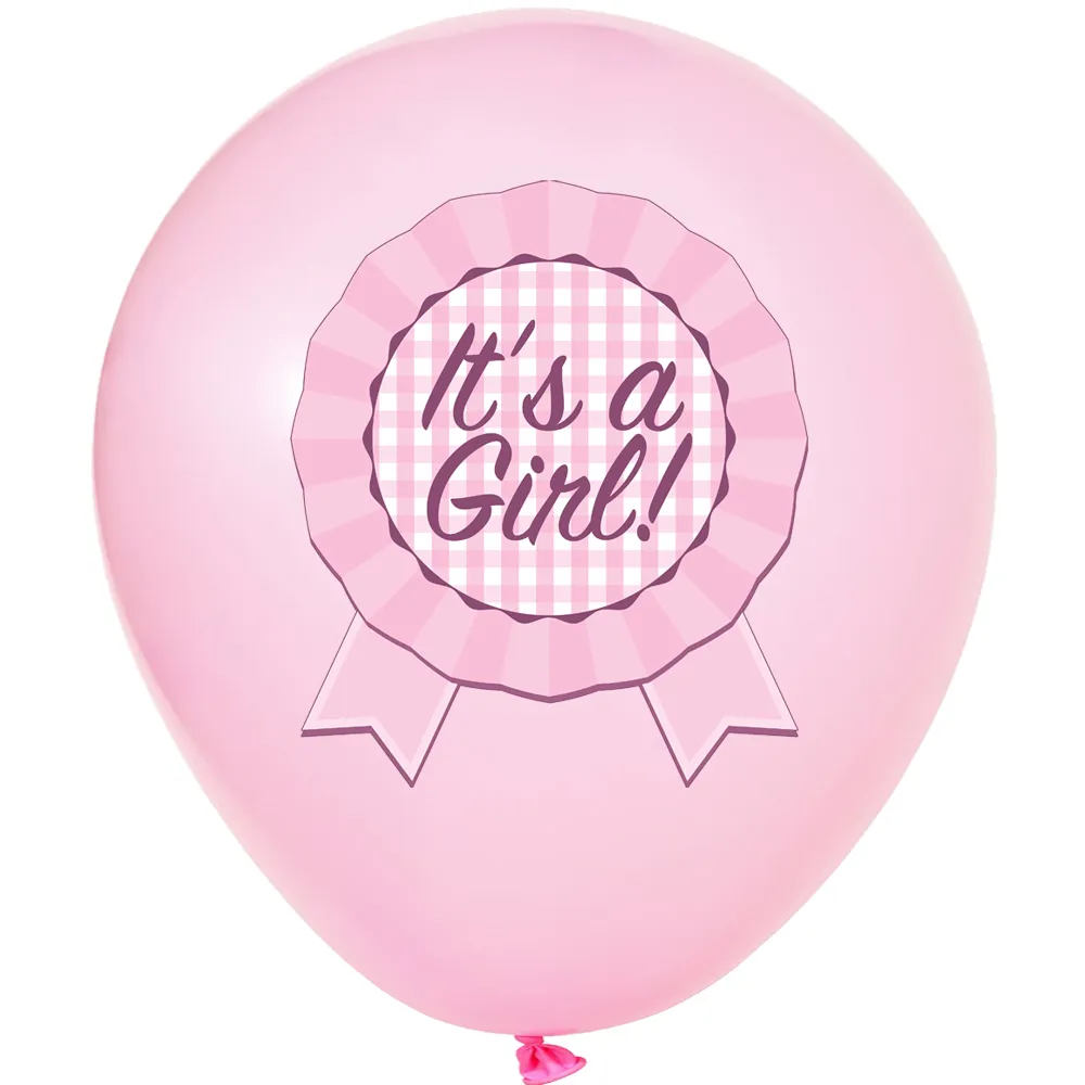 Set 12 Baloane Latex 30cm print It's a Girl
