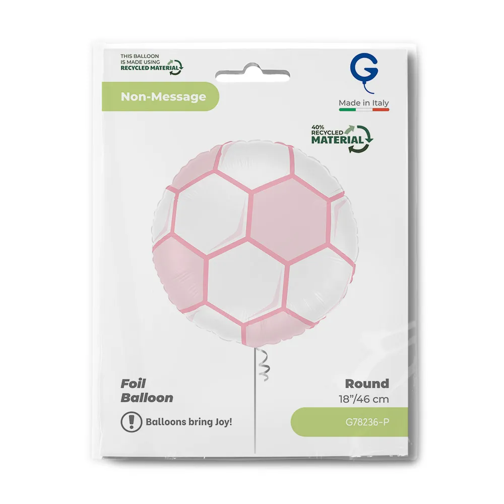 Balon Folie Minge de Fotbal Roz 46cm