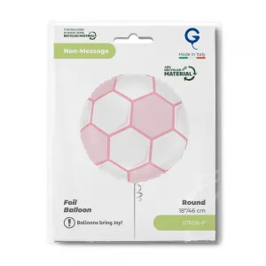Balon Folie Minge de Fotbal Roz 46cm