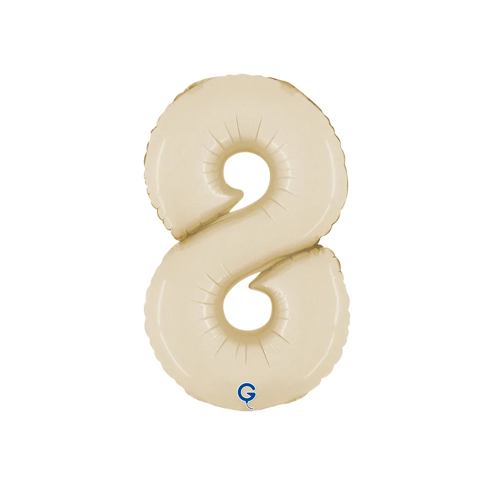 Balon Folie Cifra 8 Satin Cream 36cm