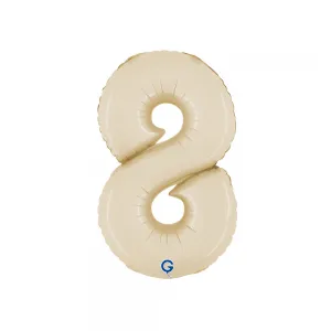 Balon Folie Cifra 8 Satin Cream 36cm