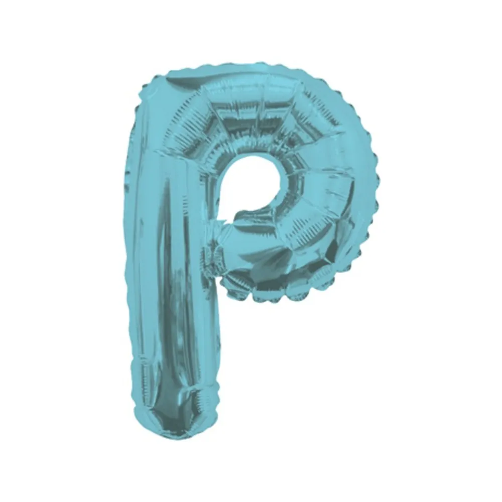 Balon folie 35cm litera P BLEU 34837-14