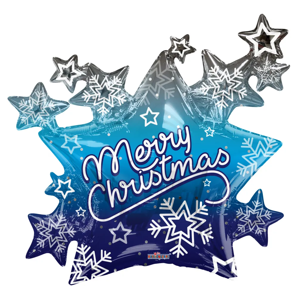 Balon Folie Jumbo Stelute Merry Christmas 91cm Conver