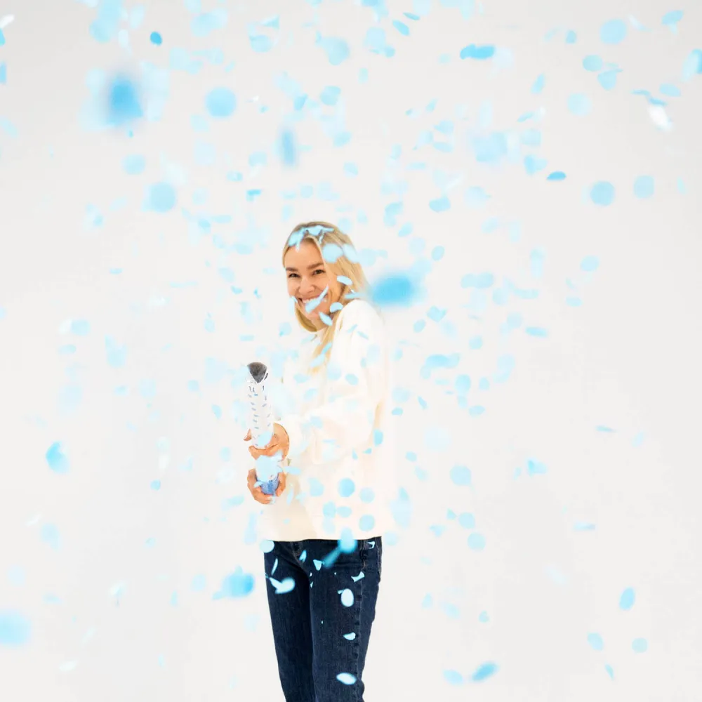 Tun Confetti Hartie Bleu 60cm