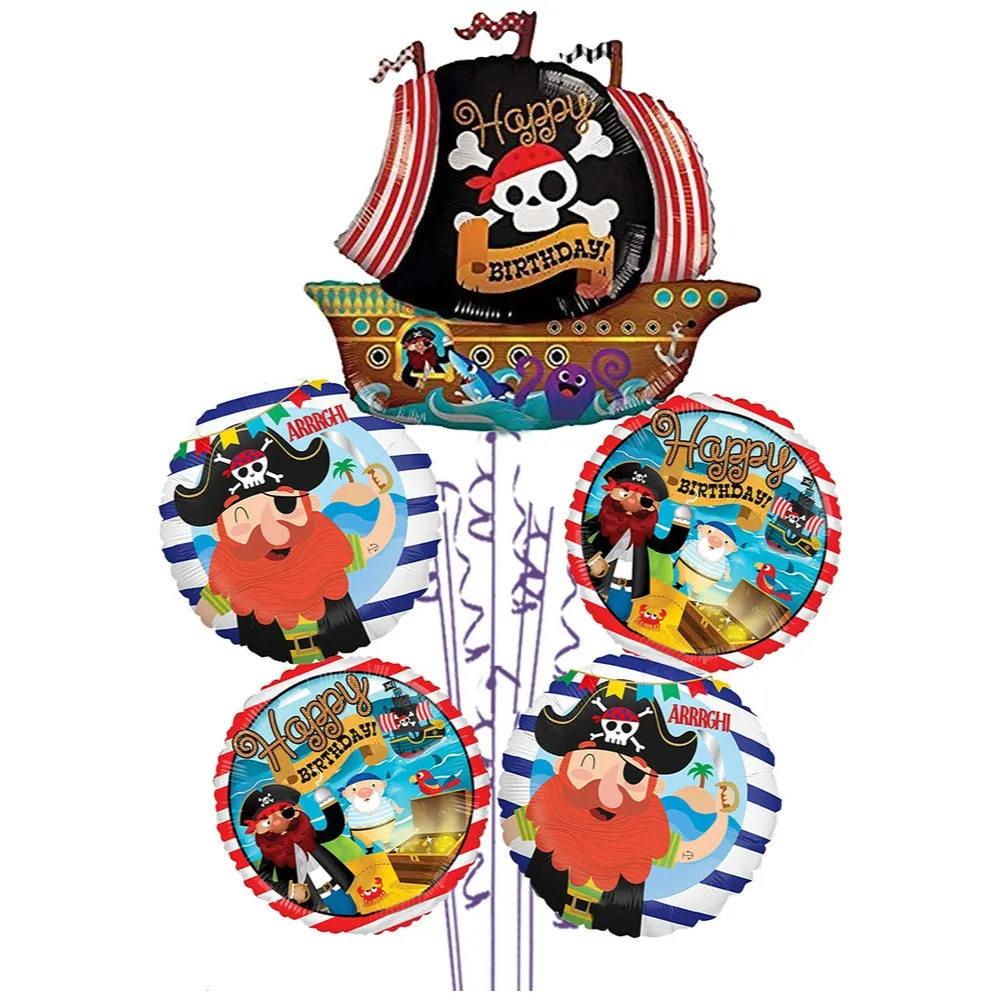 Buchet 5 baloane folie Tematica Pirati 2022246