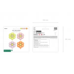 Set 4 Baloane Folie Margarete Colorate ( AER ) 45cm