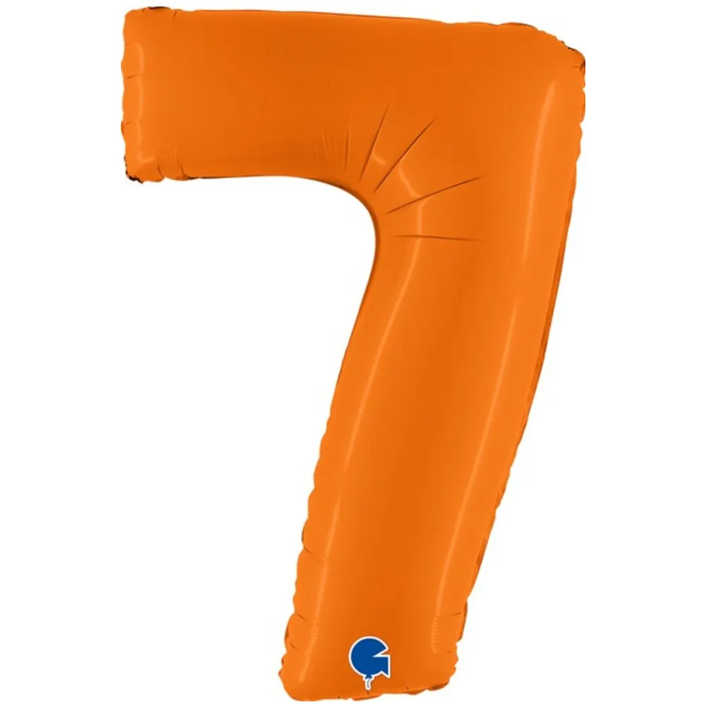 Balon Folie CIFRA 7 Portocaliu 102 cm Grabo