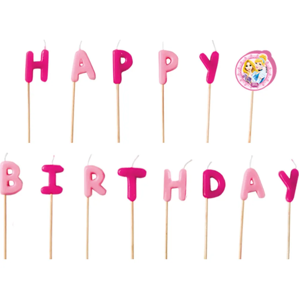 Set Lumanari Happy Birthday Printese Disney Glamour