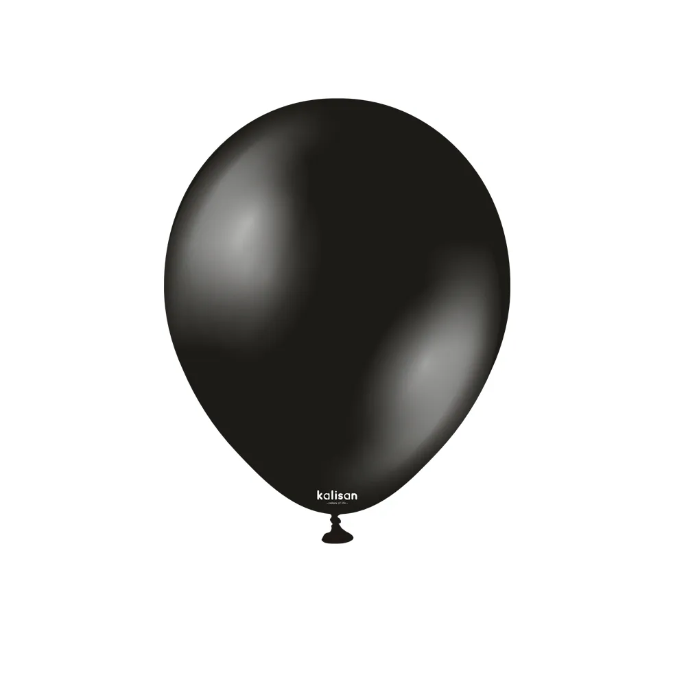 SET 50 Baloane Latex 13cm Onyx Black Metalic 7011
