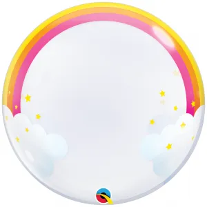 Deco Bubble Curcubeu si Norisori 24inch - 60cm 13036 Qualatex