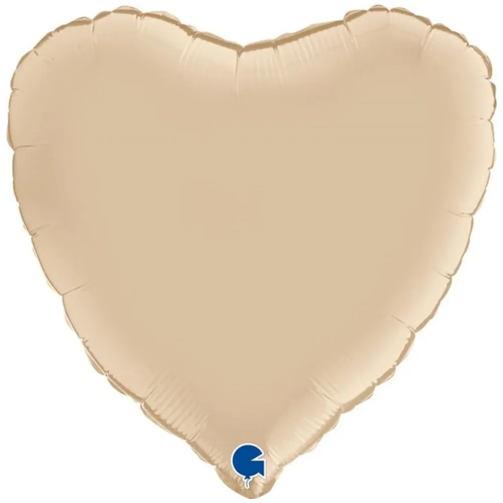 Balon Folie Inima Satin Ivory 46 cm Grabo