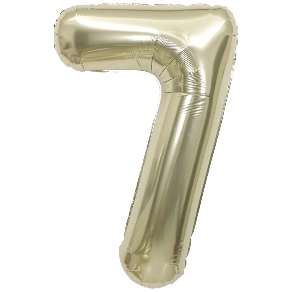Balon Folie Cifra 7 White Gold 87cm